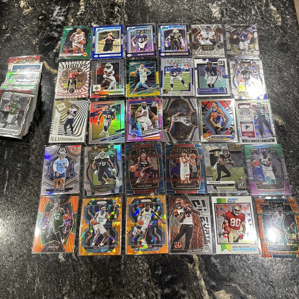 NFL, NBA, MLB Sports Card Lot! 60+ Rookies, Numbered, HOF, Parallels And More 15